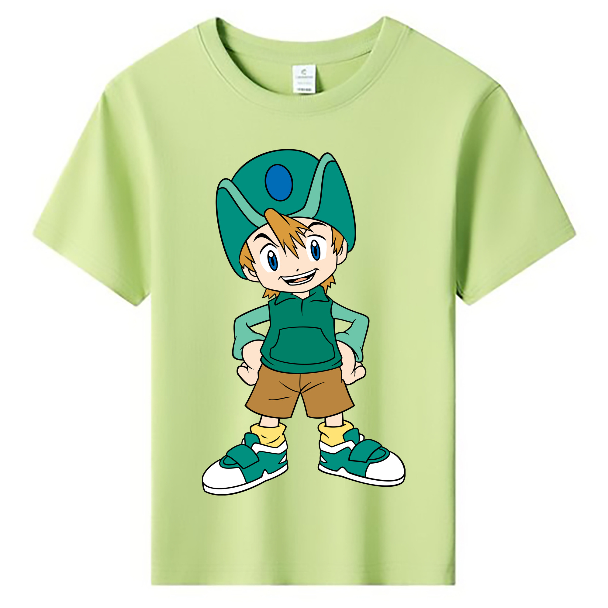 （画像用） Digimon デジタルモンスター/デジモン 綿100％キッズTシャツ（フロントプリント）